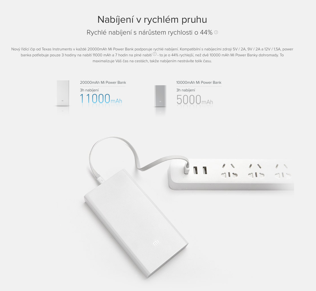 4 XIAOMI PORTABLE 2 POWERBANK 20000 MAH skladem